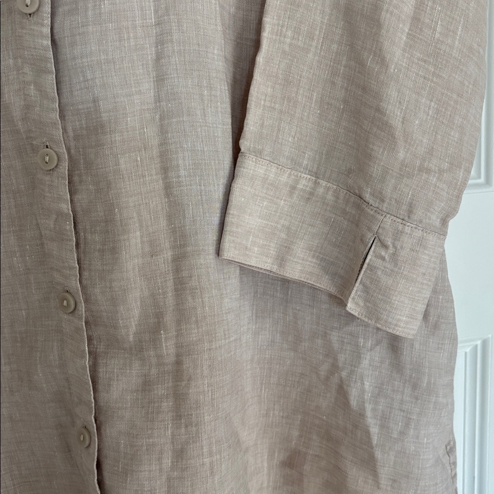 She goes no iron 100% linen quarter sleeve size 2 - Picture 4 of 5